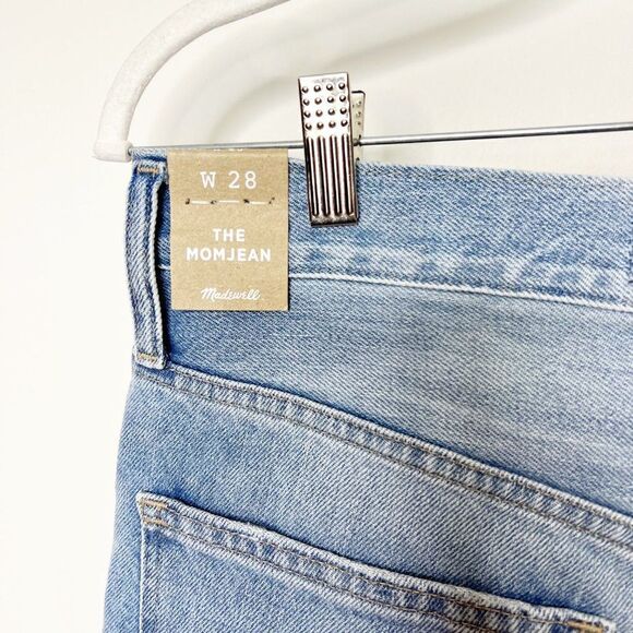 Madewell Womens Blue Gilford Wash 5 Design Pocket Distressed Mom Jeans Size 28 - Picture 3 of 9